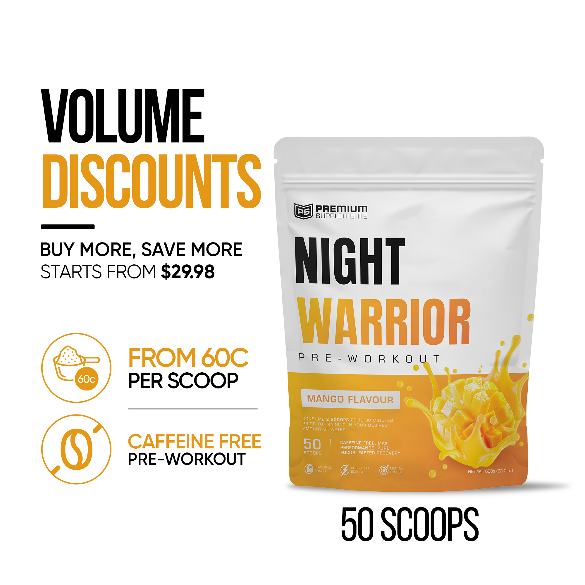 Night warrior Caffeine-free Pre-workout