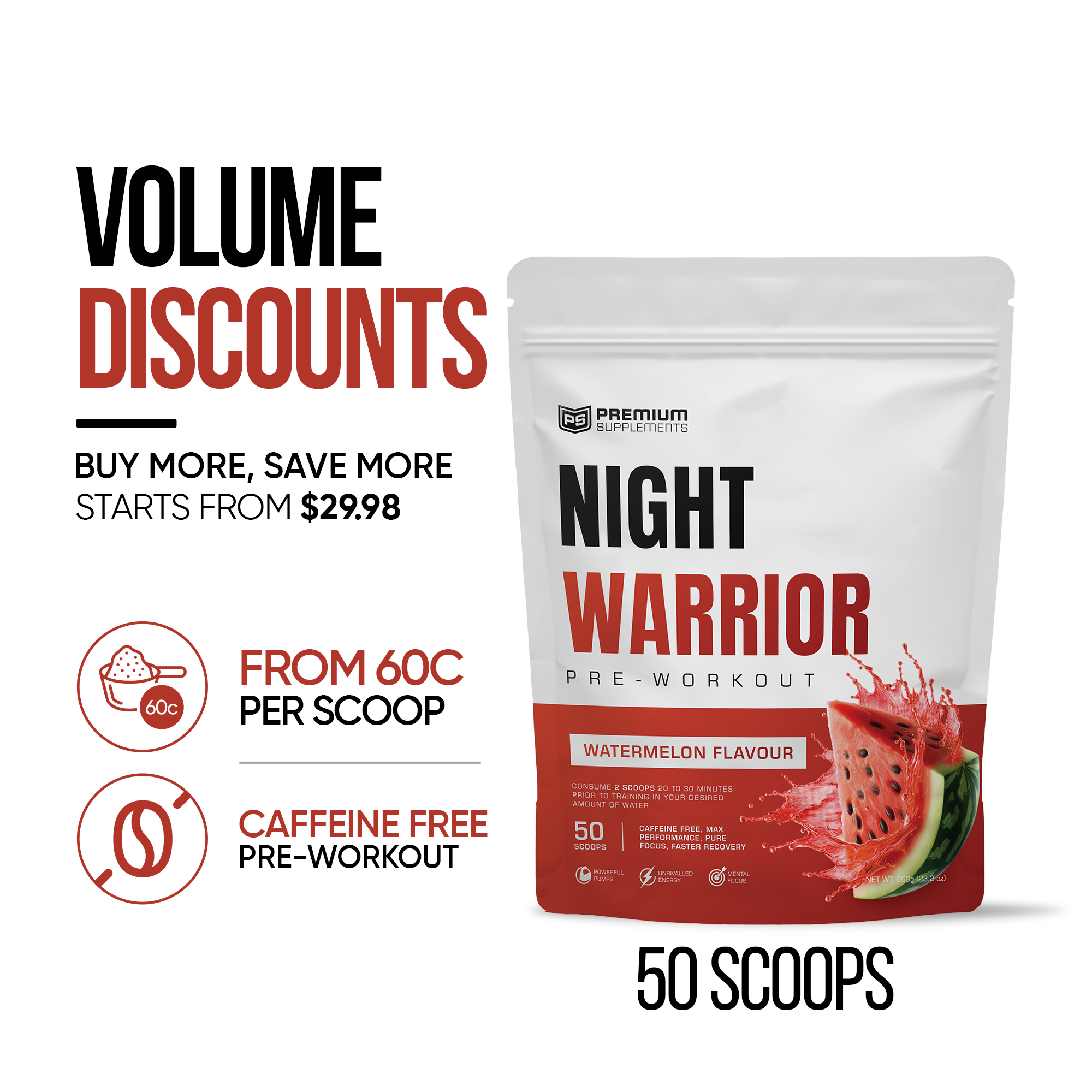 Night warrior Caffeine-free Pre-workout